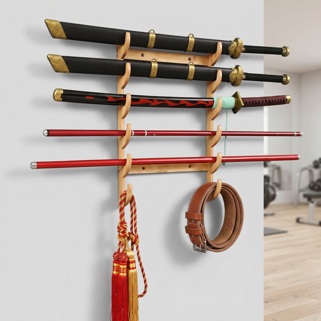 Cosplay Prop Display - 1-8Layer Wood Sword Stand Katana Holder