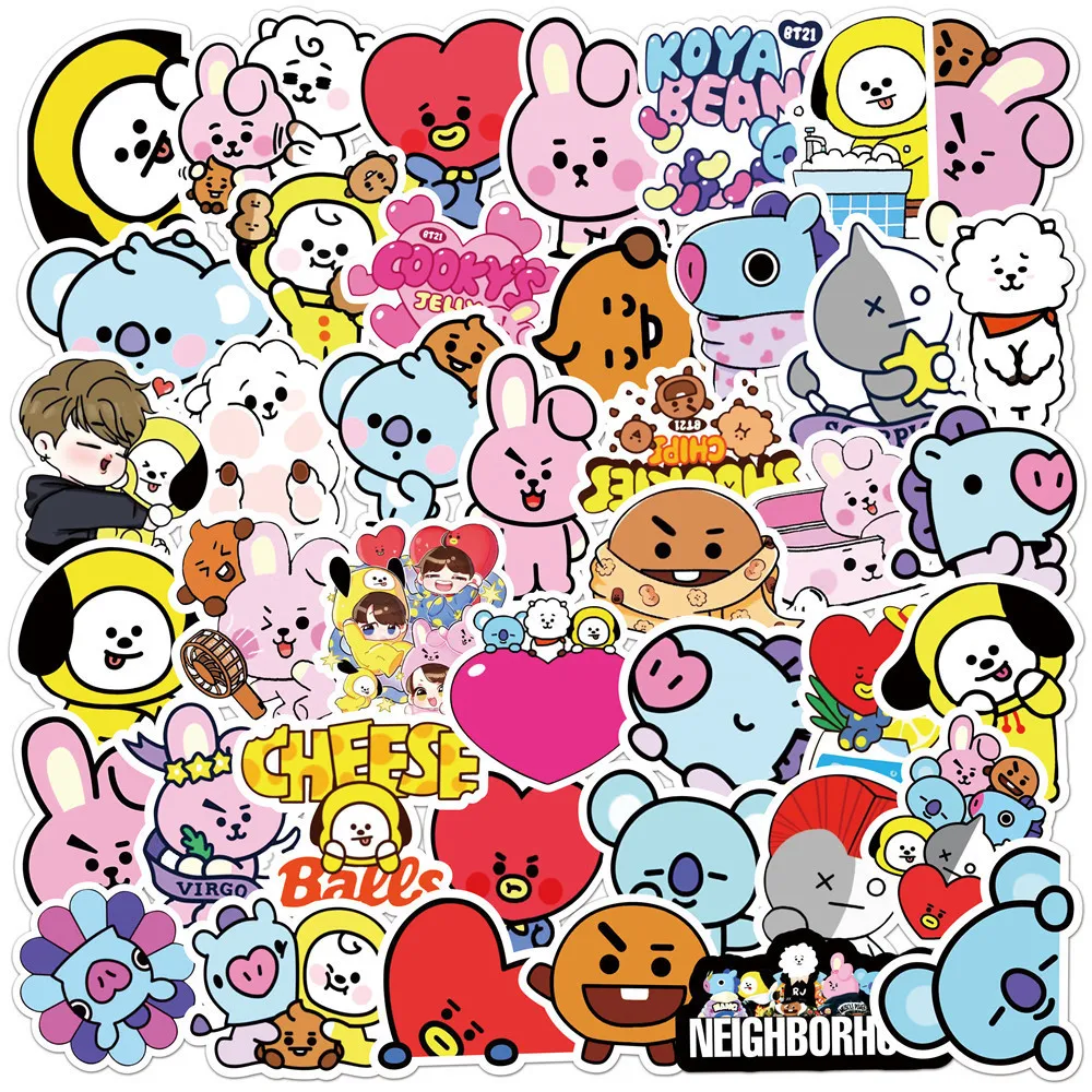 Kawaii BT21 Stickers Suitcases - đánh giá và giá Evoker Cosplay Prop