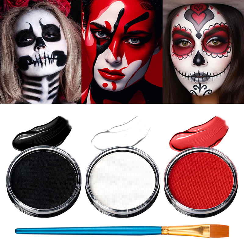 3pcs Black White Red Water‑Bas - đánh giá và giá Cosplay Prop Paint